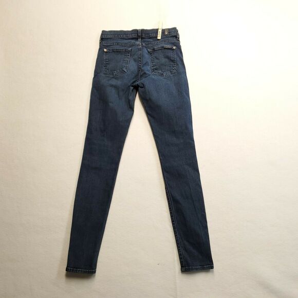 7 For All Mankind The Skinny Casual Medium Wash Denim Jeans Womens Size 26 Blue - Picture 3 of 8